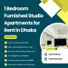 1 Room Furnished Studio Apartment RENT in Bashundhara R/A